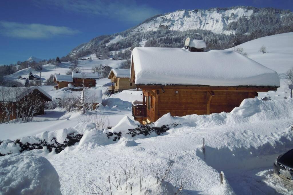A4 Km De Megeve Tres Joli Studio Avec Jacuzzi ,Vue Sur Les Montagnes Au Calme Praz-sur-Arly Exterior foto